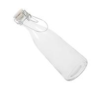 Toyvian Bouteille en Verre 1000ml avec Couvercle Hermétique Blanc, Flacon de Stockage D'enzymes Étanche, Distributeur de Boissons pour Jus, Vinaigre et Boissons Maison, Usage la Cuisine