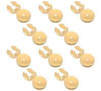 Toyvian Boutons de Chemise en Laiton Doré 10 Pièces Mécanisme à Clapet, Surface Unie Élégante, pour Vêtements Formels et Projets DIY