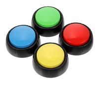 Toyvian Boutons de Communication Parlants pour Chiens Interactifs, Lot de 4 Pièces, Plastique Robuste, Taille Compacte, pour Entraînement et Communication la Maison, Couleur Aléatoire