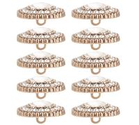 Toyvian Boutons Métalliques Carrés en Alliage Strass Diamètre 23 MM Lot de 10 Pièces Boutons Décoratifs Vintage pour Vêtements pour Manteaux Vestes Pulls et Couture DIY