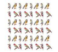 Toyvian Boutons Oiseaux en Bois Vintage 100 Pièces Diamètre 35-40 MM Fournitures de Loisirs Créatifs pour Couture Scrapbooking et Décoration Textile Motifs Animaux Colorés
