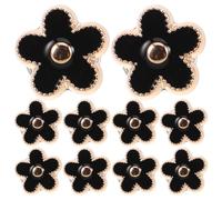 Toyvian Boutons-pression de Rechange Noirs en Alliage, Forme Fleur Élégante, 20 Pièces, Protection Fiable pour Robes et Manteaux Lors de Toute Activité