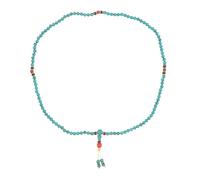 Toyvian Bracelet Amulette en Perles de Prière Tibétaines 108 Perles 6Mm en Turquoise Verte Bijou Ethnique Unisexe pour Contemplation Yoga et Festivals Accessoire Spirituel et Décoratif