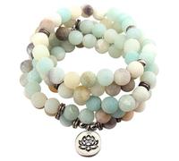 Toyvian Bracelet Perles Naturelles Pierres Lotus Unisexe Collier Chapelet Bouddhiste Décoration Polyvalente pour et Prière