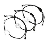 Toyvian Bracelets Cœur Tissés en Acier Inoxydable Réglables pour Femmes, Ensemble Mère-fille, Bijou Creux Ajustable, Présent Sentiment Famille, Taille Unique