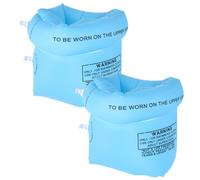 Toyvian Bracelets Flottants Gonflables Épaissis pour Natation Adulte de Brassards de Flottaison Confortables pour Débutants Accessoires Piscine et Faciles à Porter Bleu