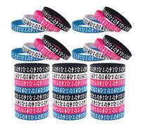 Toyvian Bracelets Musicaux en Silicone Souple 40 Pcs - 4 Couleurs Assorties - Bracelets Événementiels Résistants à L’Eau pour Concerts Festivals et Fêtes Musicales