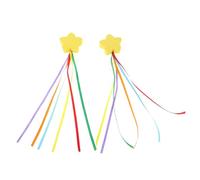 Toyvian Breloque de Voiture Suspendue en Forme d'étoile 2pcs en éponge Jaune, décoration d'antenne pour Voiture, Conduite Quotidienne et Voyages en Plein air