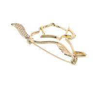 Toyvian Broche Cheval Creuse Élégante Zircon Artistique Épingle de Sûreté Vintage Chinoise Accessoire Broche Femme pour Tenue Formelle et Décontractée