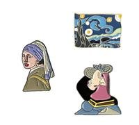 Toyvian Broche de Fixation Peinture à L'huile 3 Pièces, Épingle à Vêtements Créative en Émail, Accessoire Vestimentaire Léger pour Femmes, Décoration de Paquet, Chapeau et Style Aléatoire