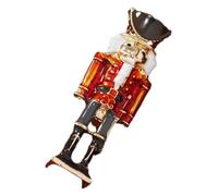Toyvian Broche Décorative Casse-Noisette Soldat en Alliage de Zinc Épinglette Mignonne Rouge Accessoire Festif pour Vêtements Épingle à Châle Revers Présent Original pour Fêtes