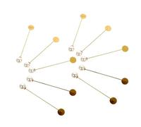 Toyvian Broche en Cuivre à Perles Marron Doré, Épingle de Poitrine Délicate, Lot de 10 Pièces, pour Pull et Cardigan, Accessoire de Mode Féminin, Épingle de Ornement Polyvalente