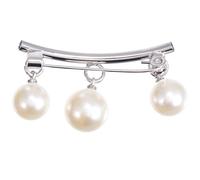 Toyvian Broche en Perle Élégante Vintage Bijoux Accessoires pour Femmes Broche Épingle Décorative pour Vêtements Réglable pour Jupe Pantalon Robe Argenté Nacré