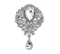 Toyvian Broche Épingle à Cristaux Verre pour Vêtements Femme Accessoire Décoratif Scintillant pour Manteau Écharpe Col et Sac Facile à Fixer et Retirer