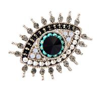 Toyvian Broche Œil Maléfique en Métal Strass, Épingle de Revers pour Vêtements Féminins, Accessoire Vintage 1 Pièce, Décor Costume, Paquet et Foulard, Bijou Protecteur