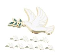 Toyvian Broche Symbole de Paix en Métal Rétro avec Branche D’olivier, Lot de 10 Pièces, Épingle Symbole de Paix pour Femmes, Accessoire Élégant pour Vêtements et Occasions Festives
