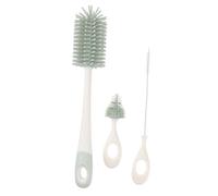 Toyvian Brosse à Biberon En Silicone Rotative 360° Verte Pour Bébé, Kit De Nettoyage Complet Solide En Silicone Et Abs, Pour Biberons, Tétines Et Contenants, Rangement Inclus