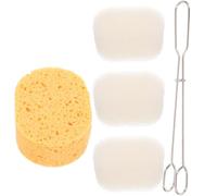 Toyvian Brosse de Nettoyage Multifonction Goupillon à Long Manche pour Bouteilles et Tasses, Tête Souple Compacte, Acier Inoxydable, Éponge et Coton Pulpe de Bois, Nettoyage Domestique