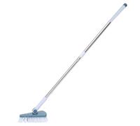 Toyvian Brosse de Nettoyage Rigide Multi-Usage avec Manche Long Incurvé Accessoire pour Sols et Salle de Bain Poils Durs pour Coins Difficiles Couleur Bleu Foncé