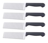 Toyvian Broyeur à Vagues Multifonction 4pcs en Acier Inoxydable et Pp pour Couper Pommes de Terre et Carottes, Facile à Nettoyer et Pratique à Ranger
