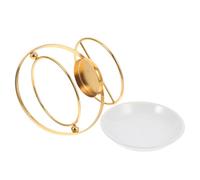 Toyvian Brûleur D'arômes en Céramique et Fer avec Porte-Bougie Chauffe-Plat 50ml, Diffuseur D'huile Essentielle Polyvalent Design Élégant pour Mariage et Saint-Valentin