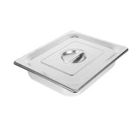 Toyvian Buffet Metal Plate Acier Inoxydable avec Couvercle Bac Gastro Rectangulaire Épais pour Service Traiteur Buffet et Restaurant