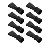 Toyvian Buse de Sortie d'eau pour Aquarium Noire 20 Mm, Lot de 8 Buses à Bec de Canard Réglables en Plastique, Raccord Multi-Angle pour Pompe et Filtre Aquarium Eau Douce et Eau de Mer,