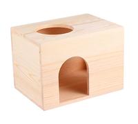 Toyvian Cabane d'alimentation en pour Écureuils Mangeoire Pratique Multi-Usages pour Animaux Refuge Sécurisé pour Rongeurs Maison en Rondins