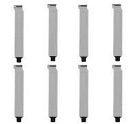 Toyvian Cache de Fente PCI en Fer Noir 8pcs avec Vis pour Boîtier Ordinateur de Bureau, Protection Contre la Poussière et Maintien de Fonction Stable