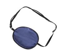 Toyvian Cache-œil Pirate en Soie Naturelle, Masque Oculaire Unique Adulte Bleu Marine, Bande Élastique Ajustable, Protection Lumière pour Amblyopie et Strabisme, Masque pour Yeux