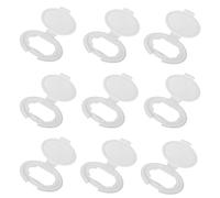 Toyvian Cache Lingette Blanc Réutilisable en Plastique Couvercle à Rabat pour Lingettes Bébé, Lot de 30 Pièces, Étanchéité et Protection la Poussière