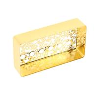 Toyvian Cache-Micro Humbucker Gravé 165 MM en Laiton Doré Espacement des Pôles 50 MM Cadre de Micro Vintage pour Guitare Électrique Accessoire Manche et Chevalet