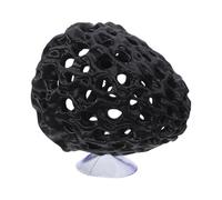 Toyvian Cachette D’Aquarium Noire de Tunnel pour Crevettes et Poissons Betta, Décoration Grotte Sécurisée sans Joint, Matériau Solide Compatible Aquarium, Refuge Antistress pour Poissons