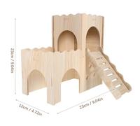 Toyvian Cachette pour Cobaye Hamster Chinchilla Maison Bois avec Échelle Abri pour Petit Animal Maison-cachette pour Rongeur Refuge Isolé Et Chaleureux