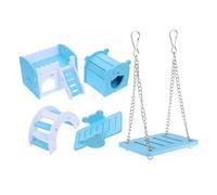Toyvian Cage à Hamster avec Maison Jouet Balançoire Échelle Escalade Arc Maison De Couchage pour Petit Animal