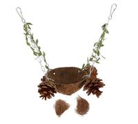 Toyvian Cage à Oiseaux Coquille De Noix De pour Perroquet Et Oiseaux Balançoire Naturelle pour Et