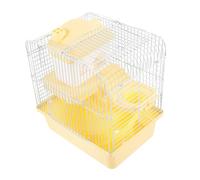 Toyvian Cage pour Hamster Cage à Deux Niveaux pour Chinchilla Château pour Rat avec Plateforme Cachette Accessoires pour Petit Animal