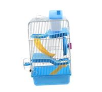 Toyvian Cage pour Hamster Portable à Trois Niveaux Maison pour Petits Animaux de Compagnie avec Abreuvoir Étanche et Roue Exercice
