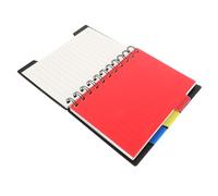 Toyvian Cahier à Quatre Sections Noir Onglets, Couverture PP | Spirale en Fer, Papier à Lignes, Portable, pour Enseignants et Étudiants, Bureau, Cours Couleur Aléatoire