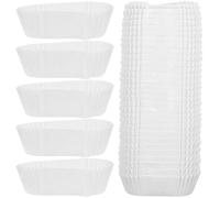 Toyvian Caissettes à Cupcakes en Papier Rectangulaires Blanches, Lot de 1000, Résistantes la Graisse la Chaleur, Moules Multifonctions pour Pâtisserie, Cuisson et Présentation