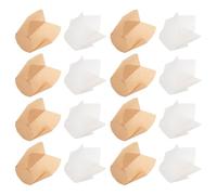 Toyvian Caissettes à Cupcakes Tulipe 100 Pcs en Papier Cuisson Résistant à L'huile, Couleur Naturelle et Blanc, Moules Pâtisserie sans Odeur pour Cuisson Gâteau en Tasse, Emballage