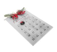 Toyvian Calendrier de L'Avent de Noël Couronne Rustique en Bois Décoration Murale de Noël Compte à Rebours pour Fête Familiale et Ambiance Festive