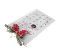 Toyvian Calendrier de L'avent de Noël en Matériau Bois, Couronne