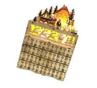 Toyvian Calendrier Décoratif Créatif Bois avec Pile Chronomètre Unique pour Décoration de Calendrier