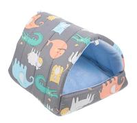 Toyvian Canapé D’Hiver pour Petits Animaux de Compagnie, Nid de Coton Chaud 20x20 Cm, Lit Souple Bleu Motif Crocodile et Éléphant, Adapté pour Hamster, Lapin, Hérisson et Cochon D’Inde