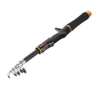 Toyvian Canne à Pêche Télescopique Portable en Carbone Légère Poignée Ergonomique, 6 Sections, pour Pêche en Mer et Eau Douce, Support pour Bateau