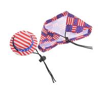 Toyvian Cape en Polyester Imitation Lézard Chapeau Étoilé Ajustable Taille S, Ensemble 2 Pièces pour Reptiles et Petits Animaux, Costume Décoratif pour Fête Nationale et Événements