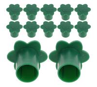 Toyvian Capuchons de Protection en Plastique Vert Solide et Résistants au Vieillissement 12 Pièces pour Bâtons de Jardin en Bambou pour Bordures de Parterres et Patios