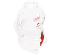 Toyvian Carafe à Eau et Tasse en Verre 400 Ml en Verre Borosilicate Haute Résistance Design Lapin Créatif Transparent Ensemble Carafe pour Chambre et Table de Chevet Pichet à Eau