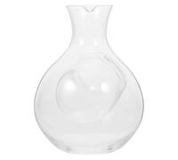 Toyvian Carafe à Whisky en Verre Transparente, Carafon à Vin Petit Format Rond, Décanteur Japonerie pour Spiritueux, Porte-bouteille Élégant pour Usage Domestique et Dégustation